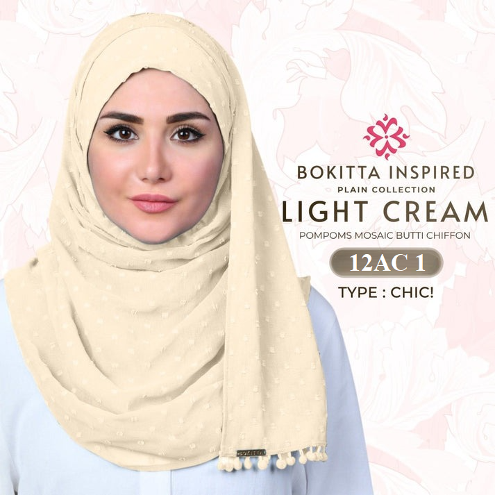 Bokitta Pompoms Mosaic Butti Chiffon CHIC!