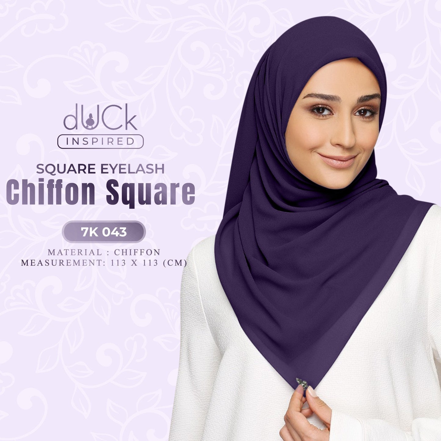 dUCk Square Eyelash Chiffon