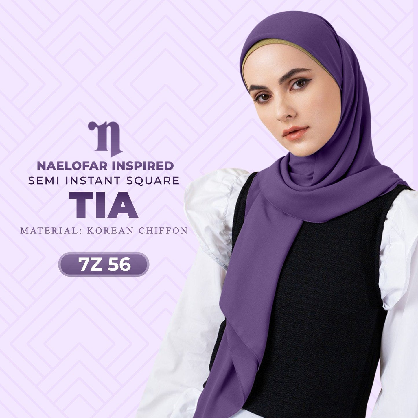 Naelofar TIA Semi Instant Square Collection RM14