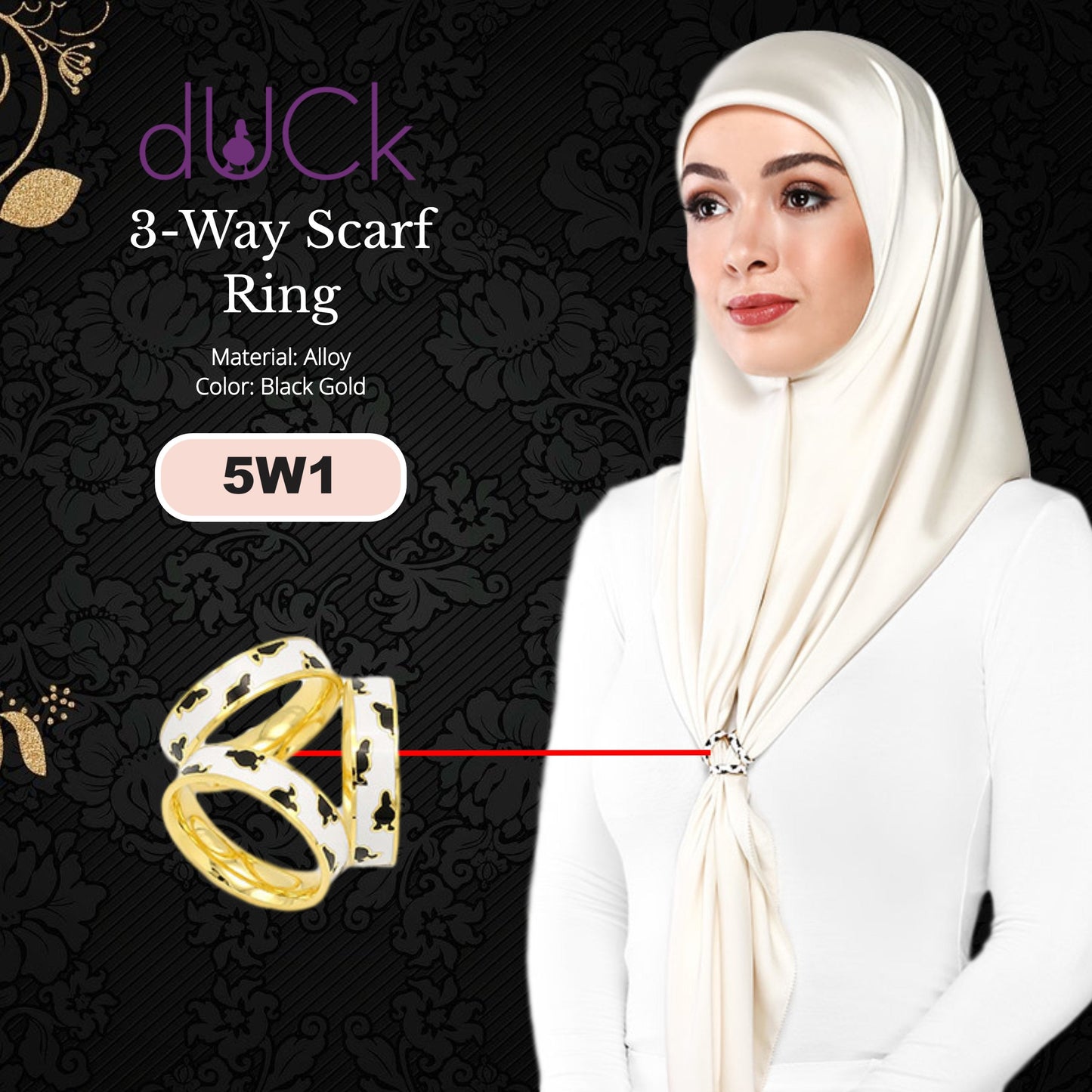 dUCk 3-Way Scarf Ring Collection RM9