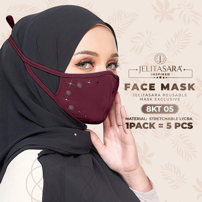 Jelitasara Exclusive Face Mask Collection - 1 Pack 5 PCS