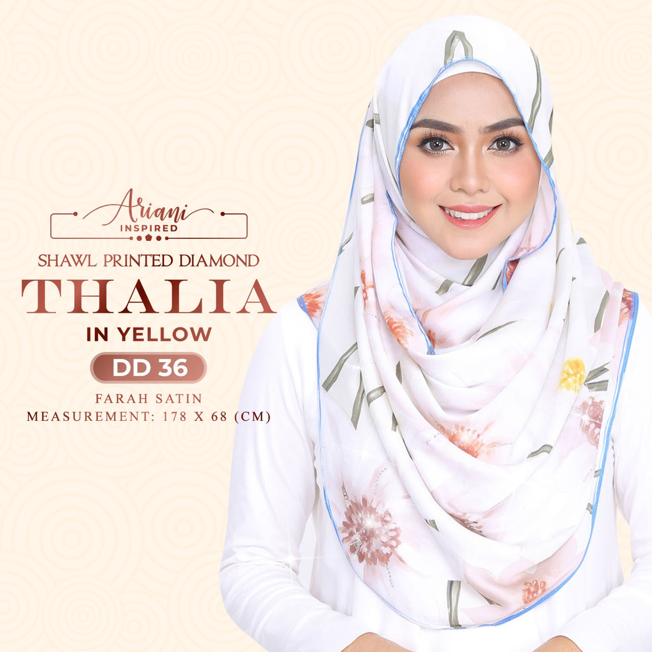 Ariani Shawl Thalia & Rose Cubic Diamond Collection RM14