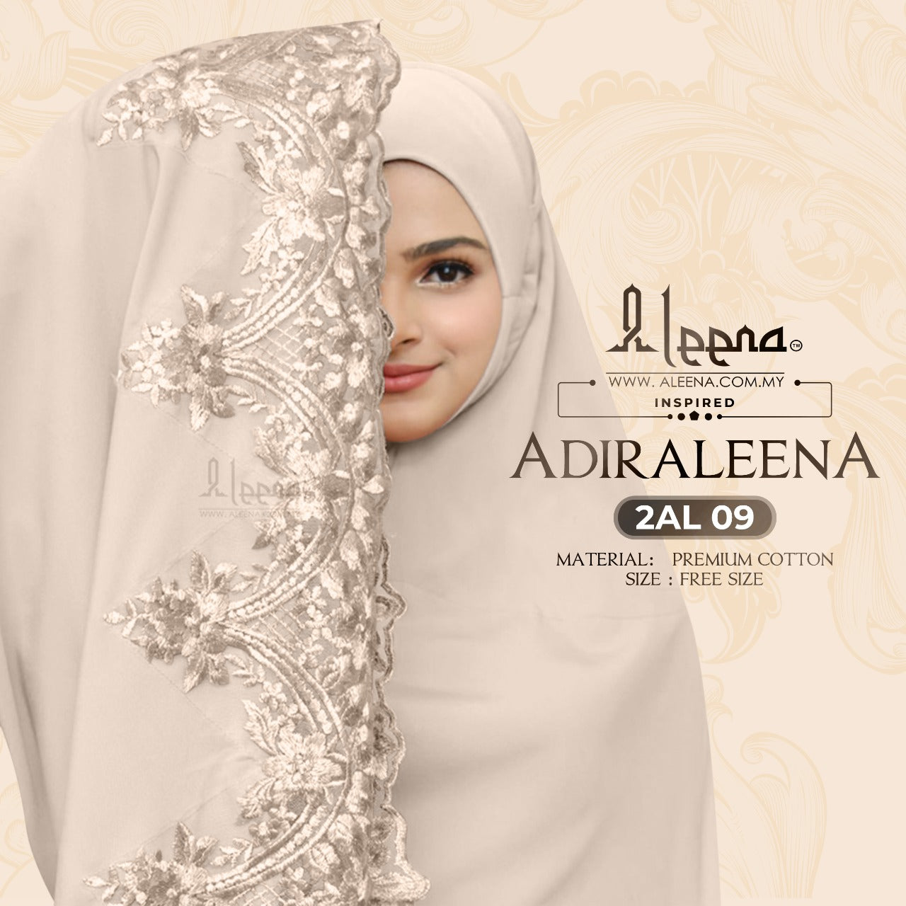 NEW - Aleena Telekung Aidraleena Limited Edition Collection - Free Woven Bag RM52