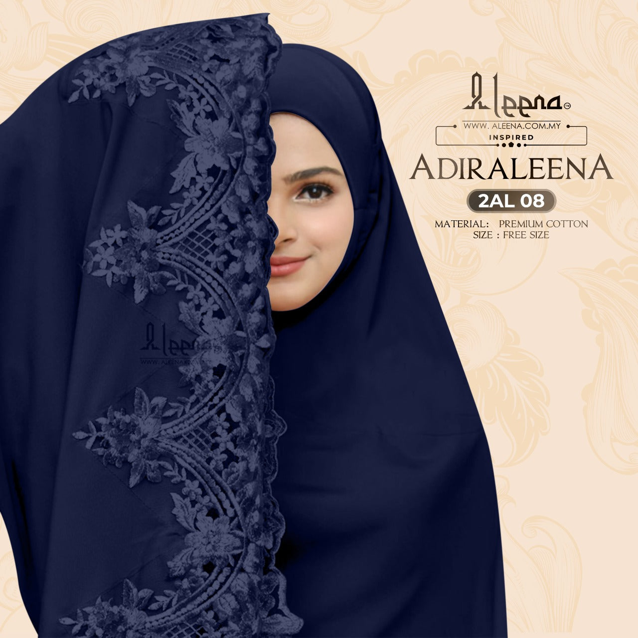 NEW - Aleena Telekung Aidraleena Limited Edition Collection - Free Woven Bag RM52