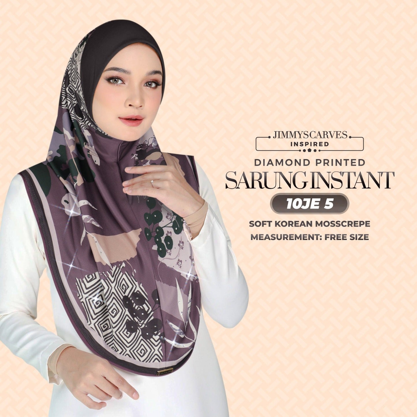 Jimmy Scarves Inspired - Instant Sarung Diamond Printed