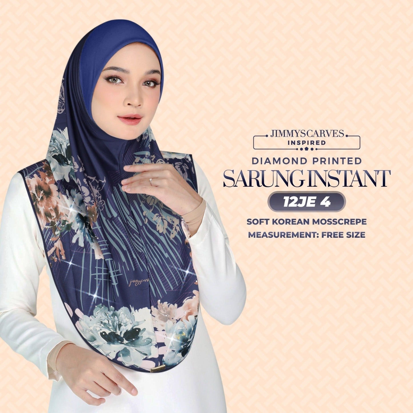 Jimmy Scarves Inspired - Instant Sarung Diamond Printed