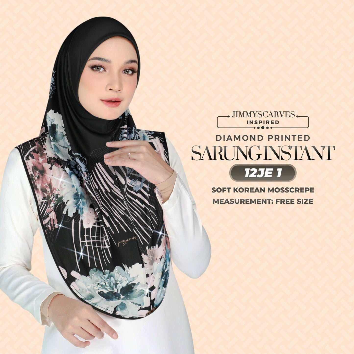 Jimmy Scarves Inspired - Instant Sarung Diamond Printed