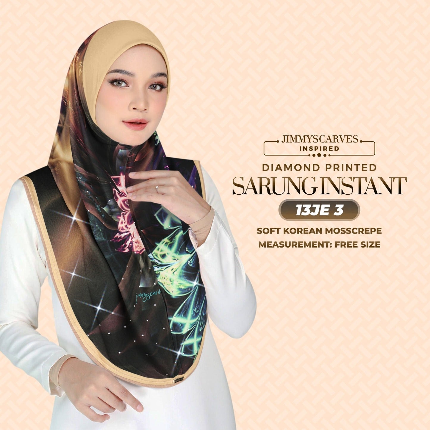 Jimmy Scarves Inspired - Instant Sarung Diamond Printed