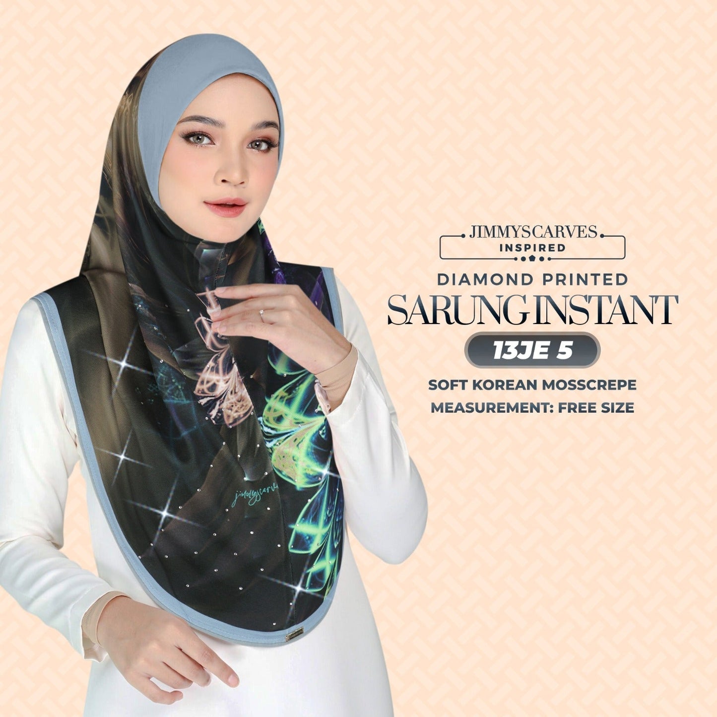 Jimmy Scarves Inspired - Instant Sarung Diamond Printed