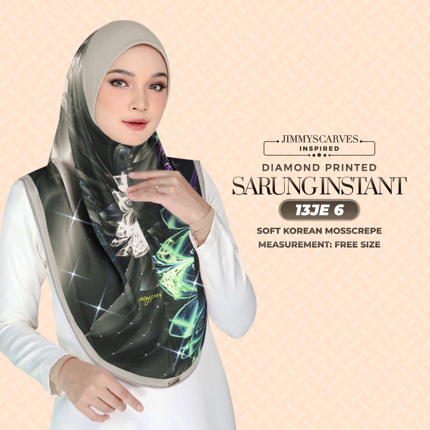 Jimmy Scarves Inspired - Instant Sarung Diamond Printed