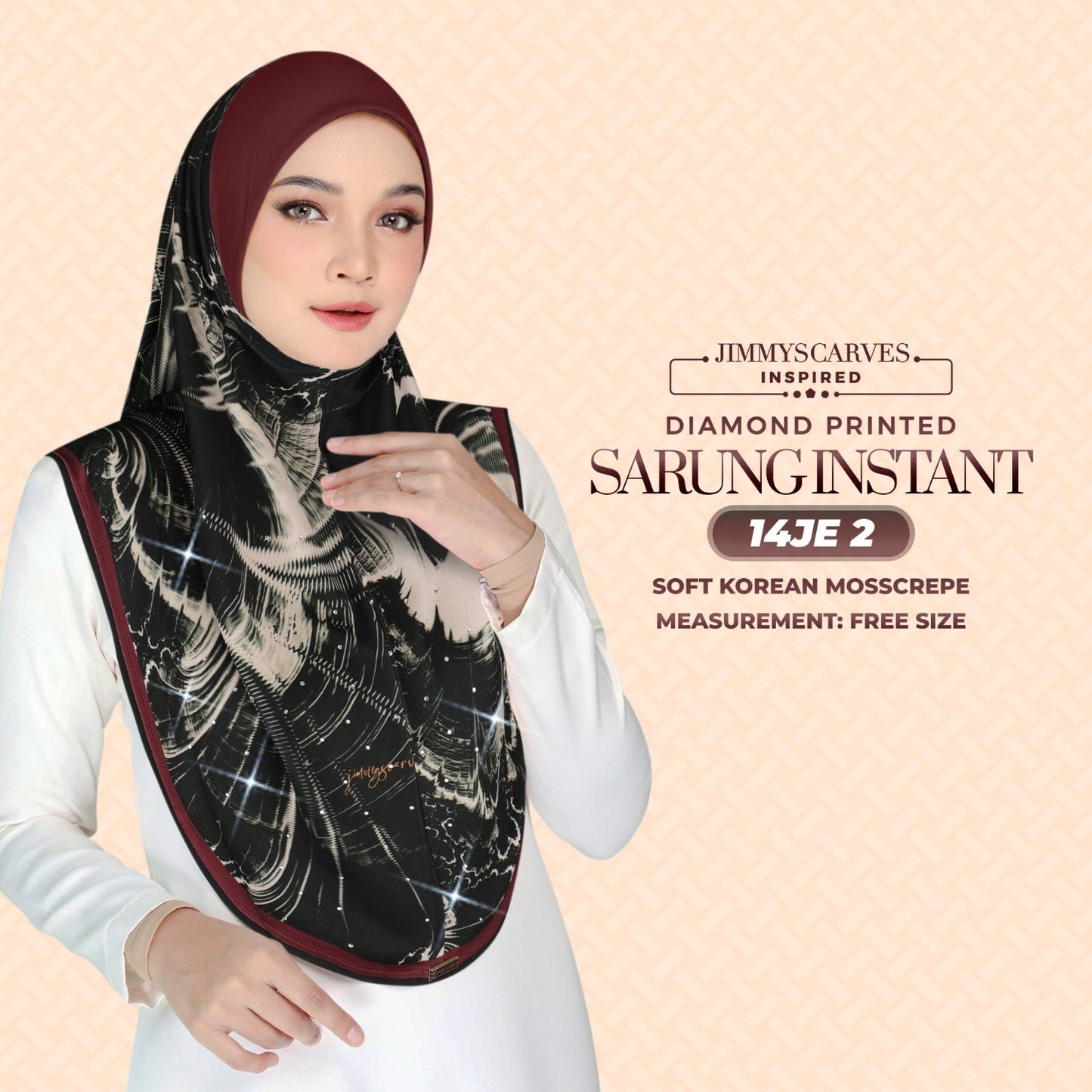 Jimmy Scarves Inspired - Instant Sarung Diamond Printed