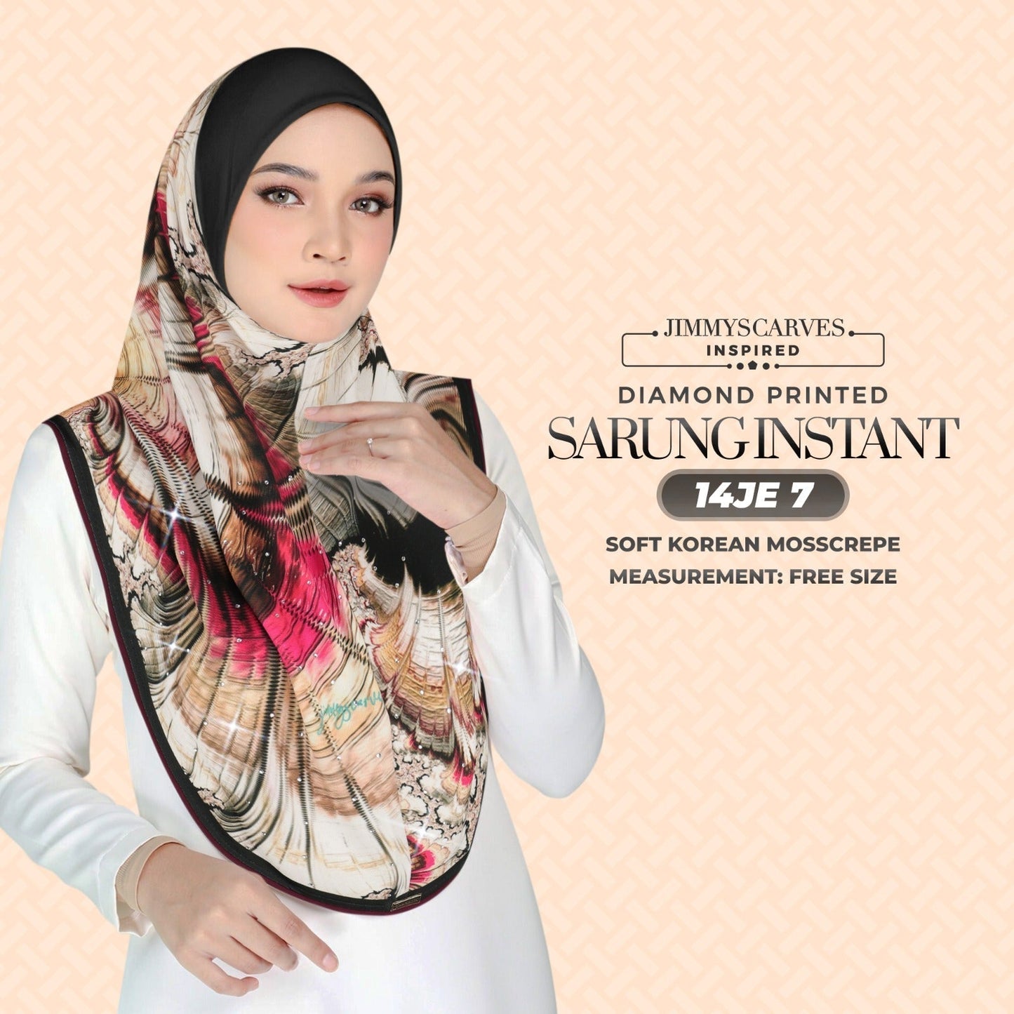 Jimmy Scarves Inspired - Instant Sarung Diamond Printed