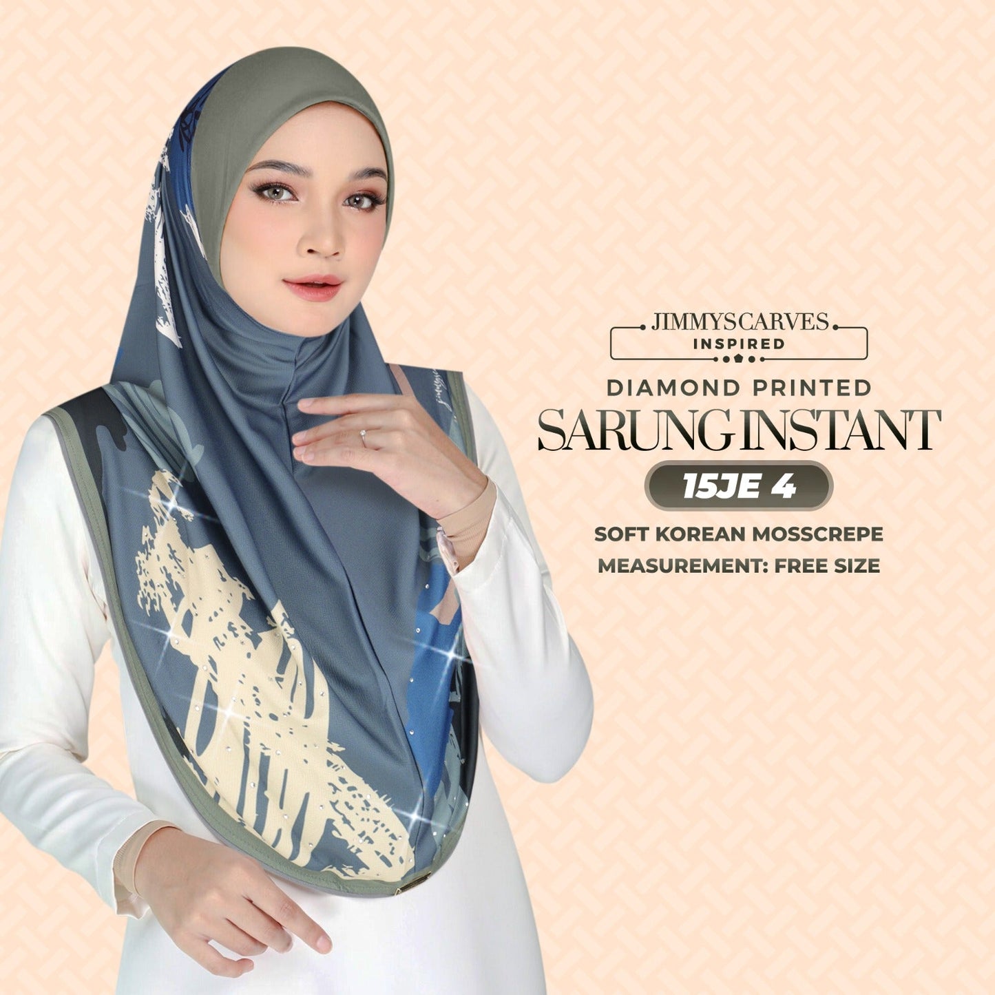 Jimmy Scarves Inspired - Instant Sarung Diamond Printed