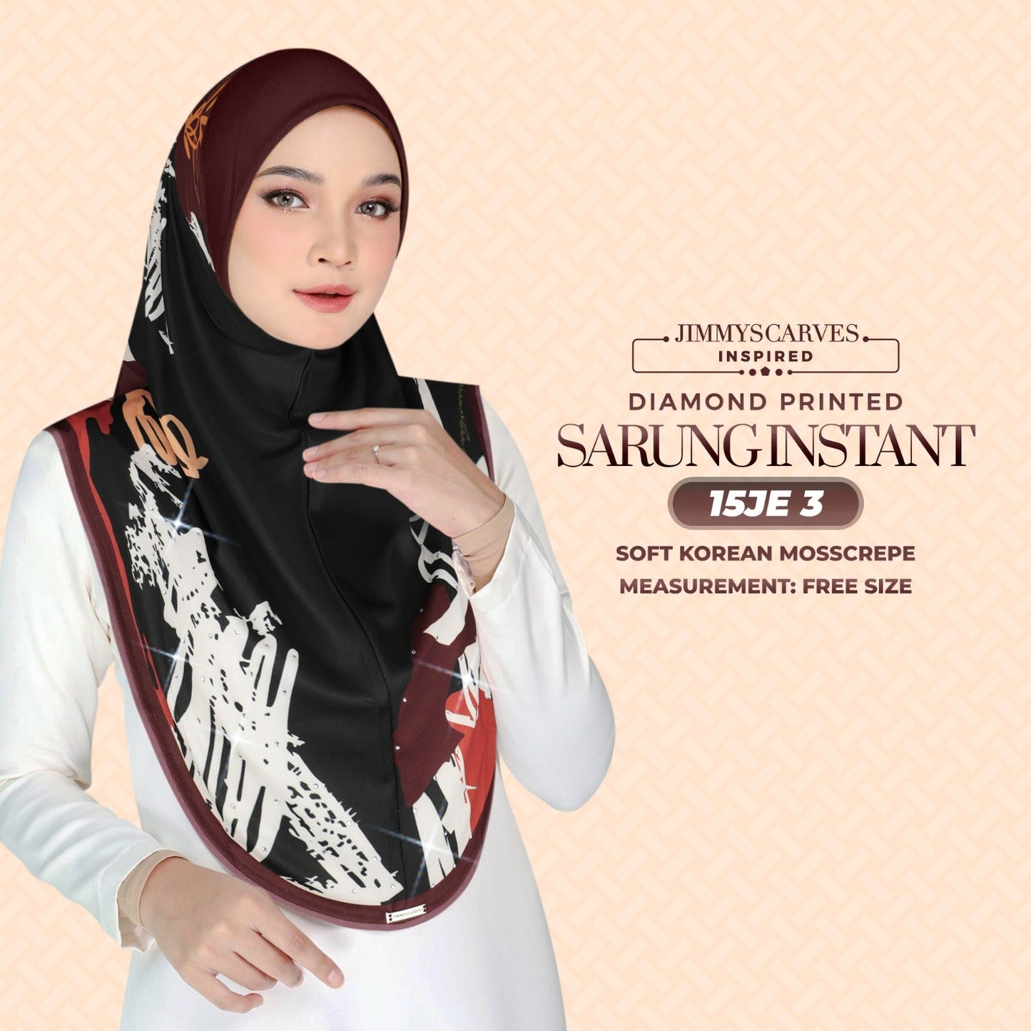 Jimmy Scarves Inspired - Instant Sarung Diamond Printed