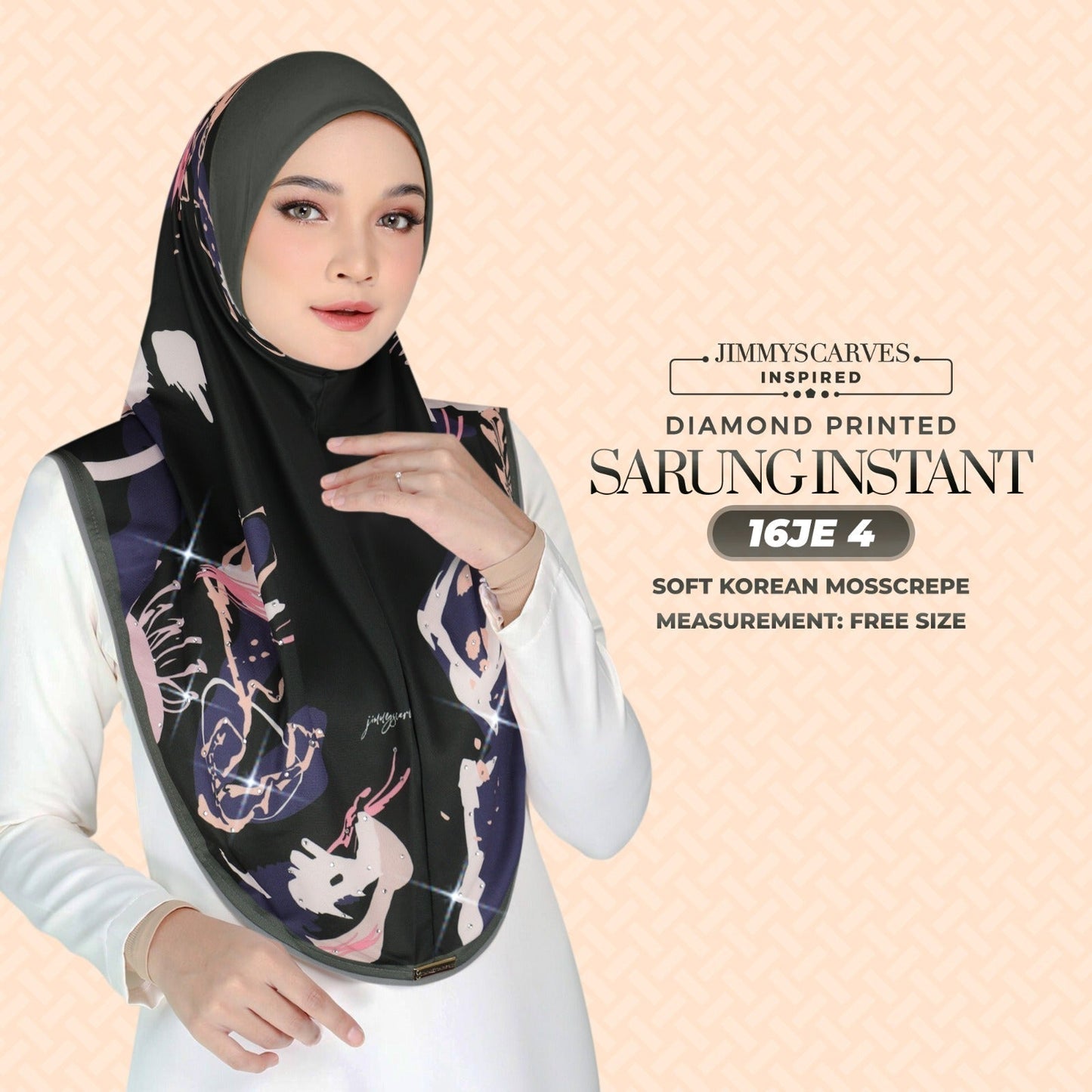 Jimmy Scarves Inspired - Instant Sarung Diamond Printed