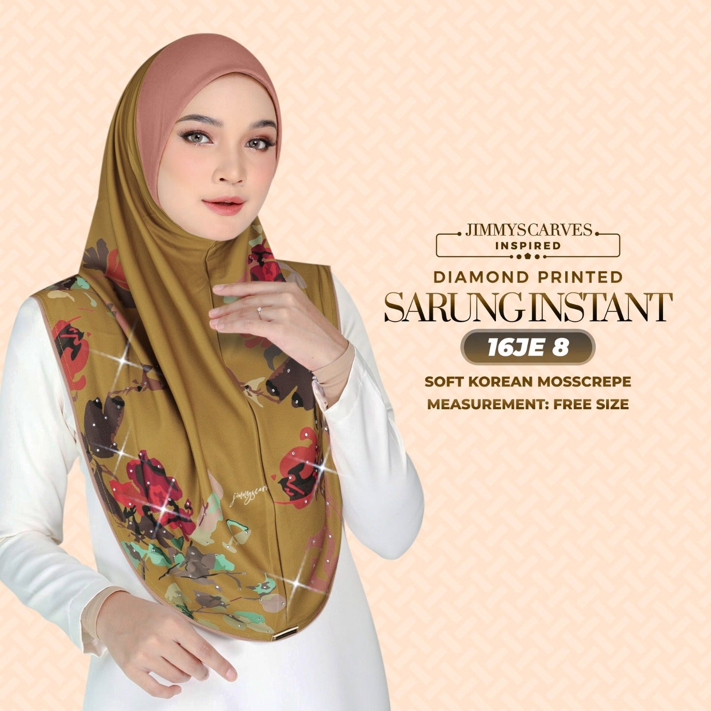 Jimmy Scarves Inspired - Instant Sarung Diamond Printed