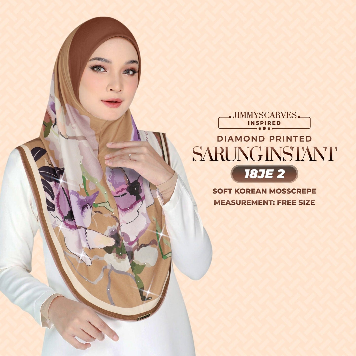 Jimmy Scarves Inspired - Instant Sarung Diamond Printed