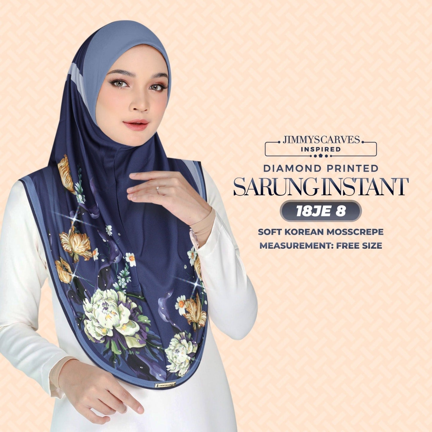 Jimmy Scarves Inspired - Instant Sarung Diamond Printed