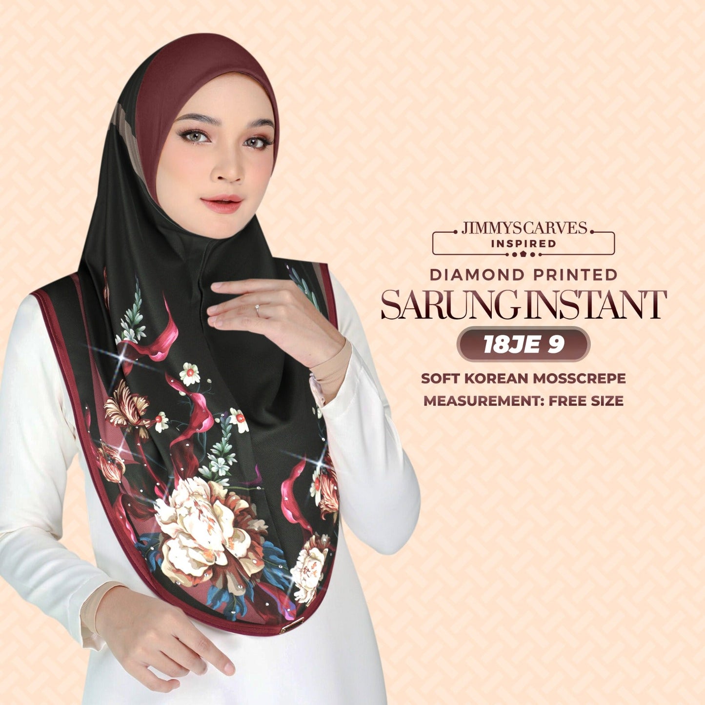 Jimmy Scarves Inspired - Instant Sarung Diamond Printed