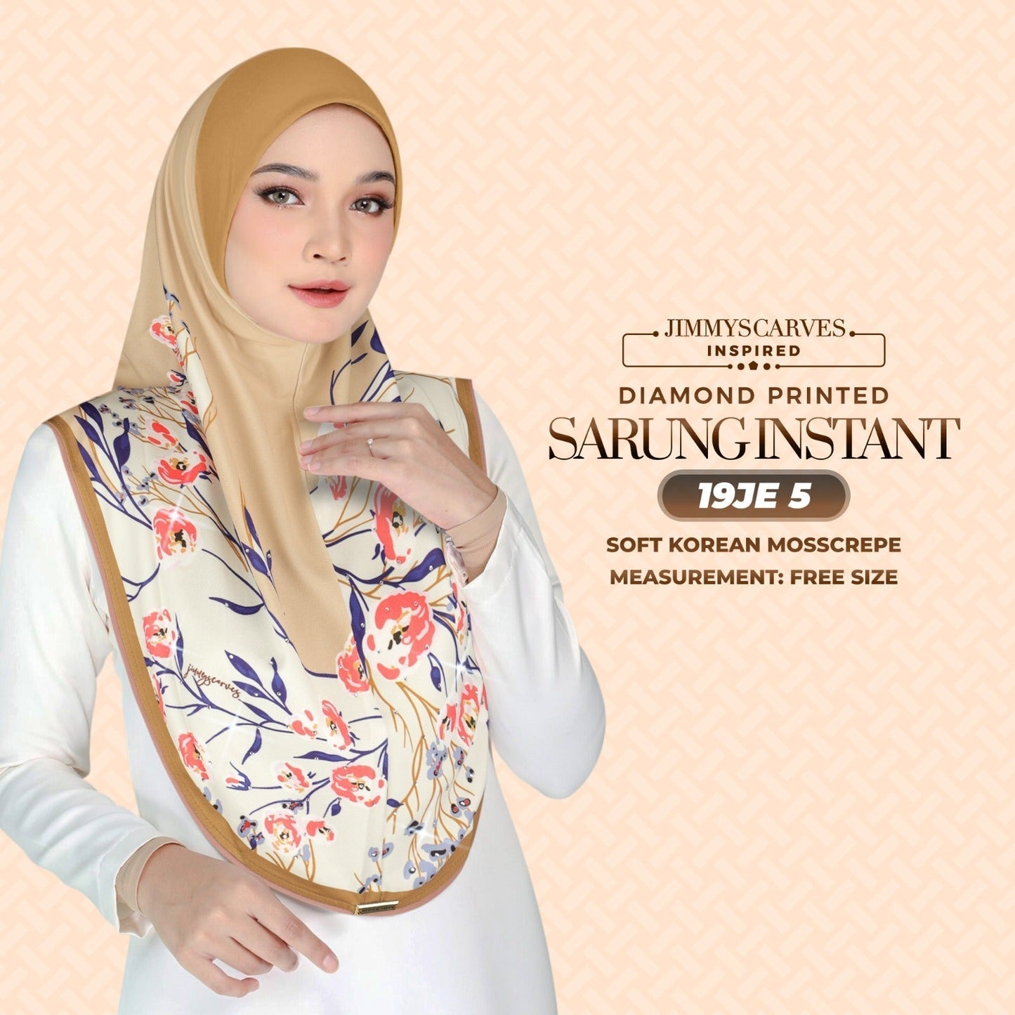 Jimmy Scarves Inspired - Instant Sarung Diamond Printed