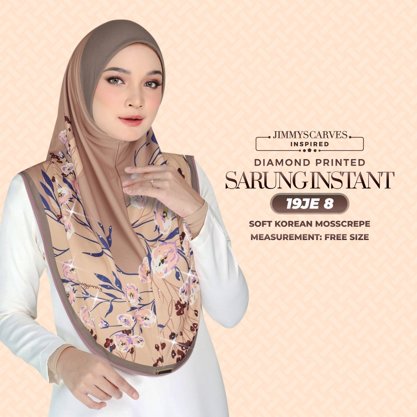 Jimmy Scarves Inspired - Instant Sarung Diamond Printed