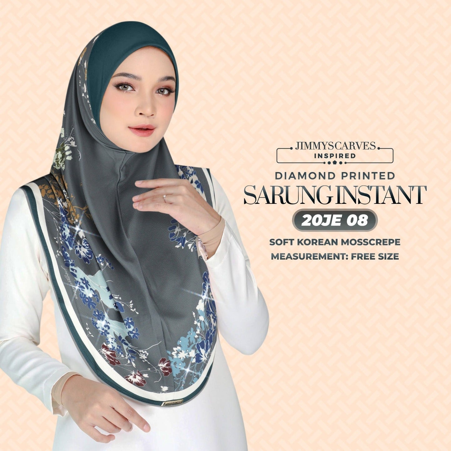 Jimmy Scarves Inspired - Instant Sarung Diamond Printed