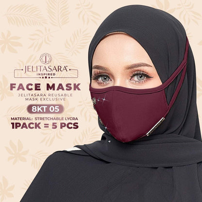 Jelitasara Exclusive Face Mask Collection - 1 Pack 5 PCS