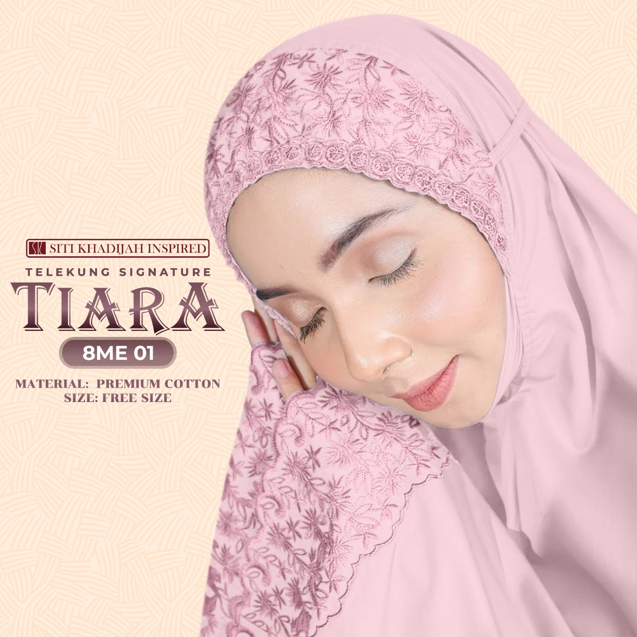 Telekung SK Signature Tiara Collection - Free Woven bag