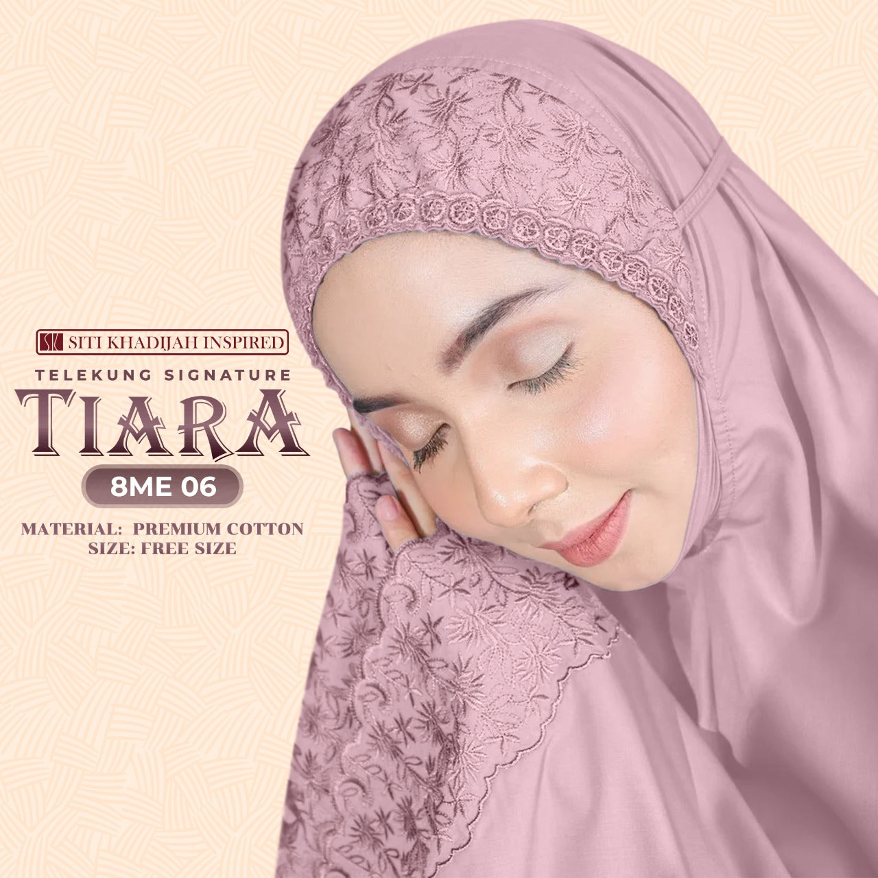 Telekung SK Signature Tiara Collection - Free Woven bag