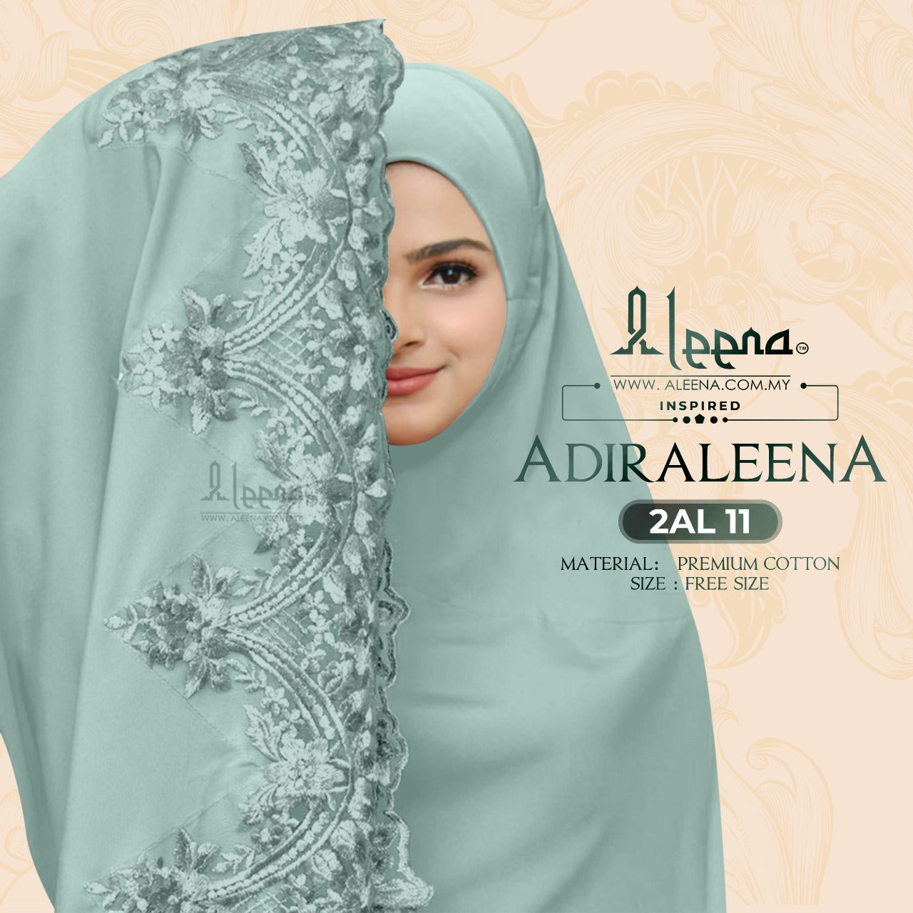 NEW - Aleena Telekung Aidraleena Limited Edition Collection - Free Woven Bag RM52